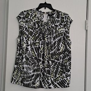 Green and white Liz Claiborne Blouse